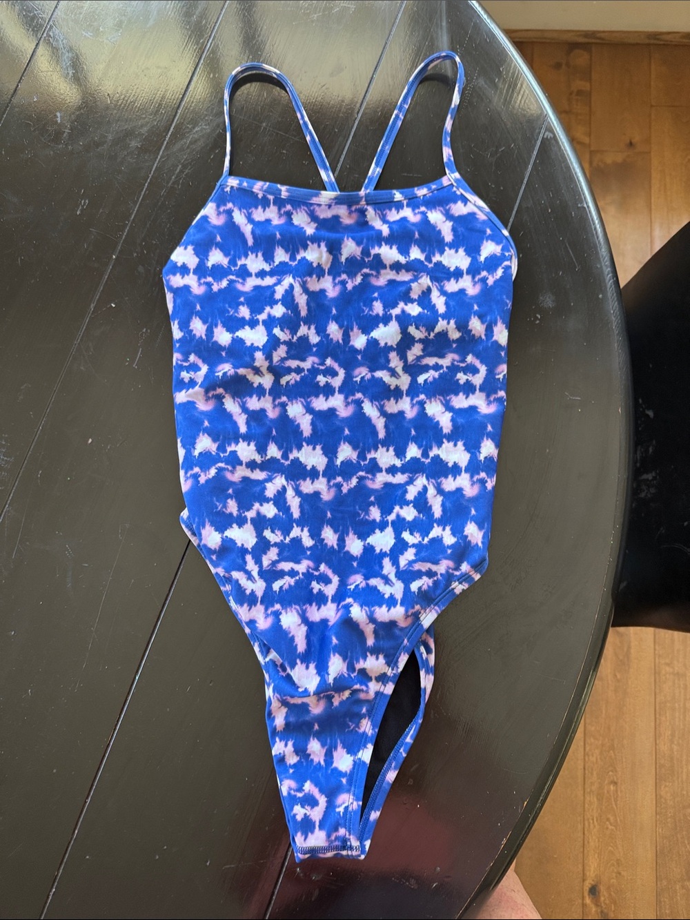 Jolyn Swimsuit “Perry” Blue and Light Pink Tie-Dye One-Piece Swimsuit